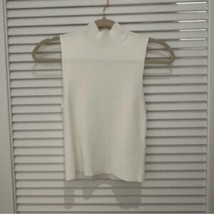 Madewell White Sleeveless Tank Top